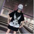 Cartoon sequins short-sleeved t-shirt women's tide spring new loose jacket foreign style bottoming shirt