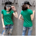 Spring and summer new sexy t-shirt women's short-sleeved shirt fashion half-sleeved tide