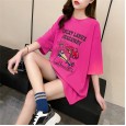 Short-sleeved T-shirt women's new summer clothes loose mid-length students on clothes tide