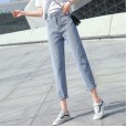 Real shot nine points jeans women straight straight loose new spring was thinner Harlan radish pants 8079