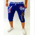 Hot sale autumn new men's cropped trousers sail sail digital printing fashion casual sports pants