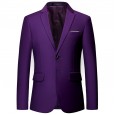 Men's casual suit jacket business solid color two-button single-piece suit jacket men's suit jacket large size