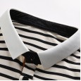 Men's summer new fashion striped lapel men's casual POLO shirt comfortable business
