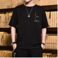 Summer trend men's loose and handsome short-sleeved youth T-shirt new