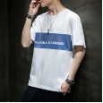 Summer new short-sleeved cotton t-shirt men's trend summer tide brand loose youth popular
