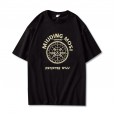 Printed T-shirt men's plus size fashion trend loose plus size summer short sleeve