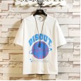 Summer new chest big printed round neck T-shirt youth popular comfortable fashion youth