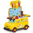 Children's toy repair tool package can accommodate bus car cart