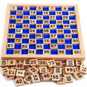 Montessori 1-100 digital continuous board children's puzzle early education Montessori mathematics teaching aids kindergarten toy 3 years old