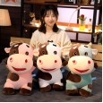 New cow plush toy doll creative cartoon cute pet cow doll birthday gift happy cow pillow