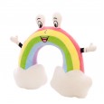 Creative new rainbow little sister U-shaped pillow down cotton plush toy neck pillow car travel lunch break pillow