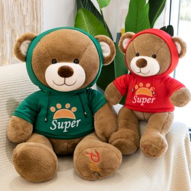 New clothes tricolor sweater teddy bear doll plush toy bear doll birthday gift