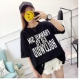 Summer new printed ladies tops MM large size women's students loose short-sleeved t-shirt women