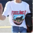 Summer new large size women's loose student short-sleeved T-shirt female print bottoming ladies top