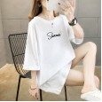 Summer new large size women's long-sleeved short-sleeved cotton loose t-shirt female bf style female top