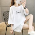 Summer new large size women's long-sleeved short-sleeved cotton loose t-shirt female bf style female top