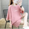 Summer new large size women's long-sleeved short-sleeved cotton loose t-shirt female bf style female top