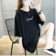Summer new large size women's long-sleeved short-sleeved cotton loose t-shirt female bf style female top