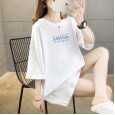 Summer  letter printed loose shirt round neck short sleeve T-shirt 